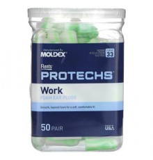 Flents, Protechs, Foam Ear Plugs, Work, 50 Pair