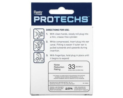 Flents, Protechs, Quiet Time Foam Ear Plugs, 10 Pair + Case Flents, Protechs, Quiet Time Foam Ear Plugs, 10 Pair + Case