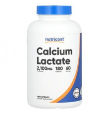 Nutricost, Calcium Lactate, 180 Capsules (700 mg per Capsule)