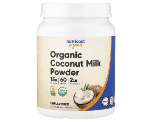 Nutricost, Organic Coconut Milk Powder, Unflavored, 2 lb (907 g) Nutricost, Organic Coconut Milk Powder, Unflavored, 2 lb (907 g)