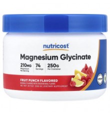 Nutricost, Magnesium Glycinate, Fruit Punch, 8.9 oz (250 g)