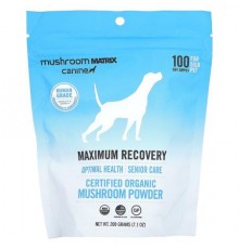 Mushroom Matrix Canine, Maximum Recovery, Certified Organic Mushroom Powder, For 50 lb Pet, For Dogs and Cats, 7.1 oz (200 g)