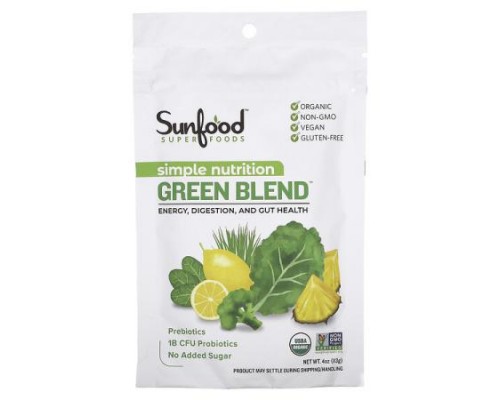 Sunfood, Simple Nutrition, Green Blend, 4 oz (113 g)