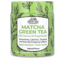 Country Farms, Matcha Green Tea, Natural, 60 Gummies (12.5 mg per Gummy)