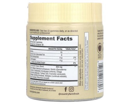 Country Farms, Native Mushrooms, Cola, 60 Gummies Country Farms, Native Mushrooms, Cola, 60 Gummies