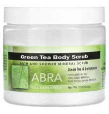 Abra Therapeutics, Green Tea Body Scrub, Green Tea & Lemongrass, 12 oz (340 g)