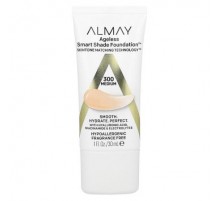 Almay, Ageless Smart Shade Foundation, 300 Medium, 1 fl oz (30 ml)