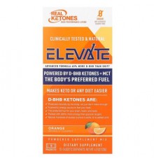 Real Ketones, Elevate, Orange, 10 Packets, 0.43 oz (12.3 g) Each