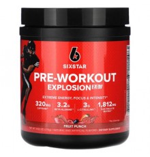 SIXSTAR, Pre-Workout Explosion 2.0, Fruit Punch, 9.52 oz (270 g)