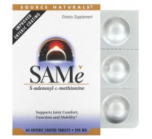 Source Naturals, SAMe S-Adenosyl-L-Methionine, 200 mg, 60 Enteric Coated Tablets
