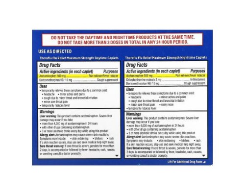 Theraflu, Flu Relief Max Strength, Daytime & Nighttime , 40 Caplets