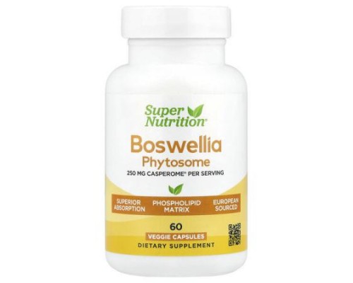 Super Nutrition, Boswellia Serrata Phytosome with Sunflower Lecithin, 250 mg, 60 Veggie Capsules