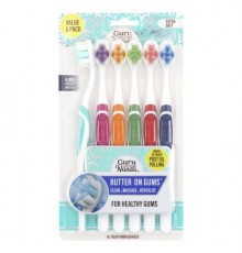 GuruNanda, Bristle Toothbrush Multi-Pack, Extra Soft, 6 Toothbrushes