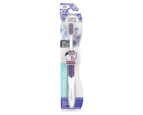 GuruNanda, Whitening Flossing Spiral Bristles Toothbrush, Soft, 1 Toothbrush GuruNanda, Whitening Flossing Spiral Bristles Toothbrush, Soft, 1 Toothbrush