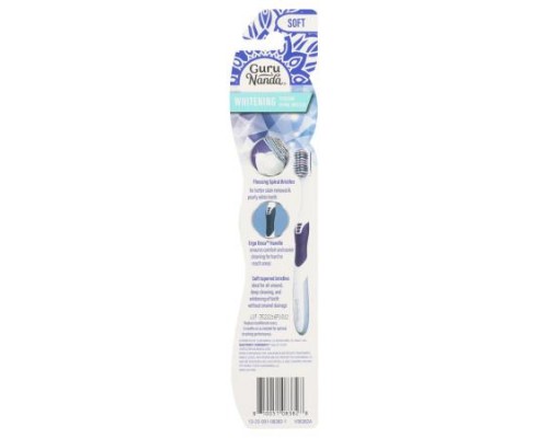 GuruNanda, Whitening Flossing Spiral Bristles Toothbrush, Soft, 1 Toothbrush GuruNanda, Whitening Flossing Spiral Bristles Toothbrush, Soft, 1 Toothbrush