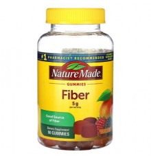 Nature Made, Fiber Gummies, Orange & Mixed Berry, 90 Gummies (1.6 g per Gummy)