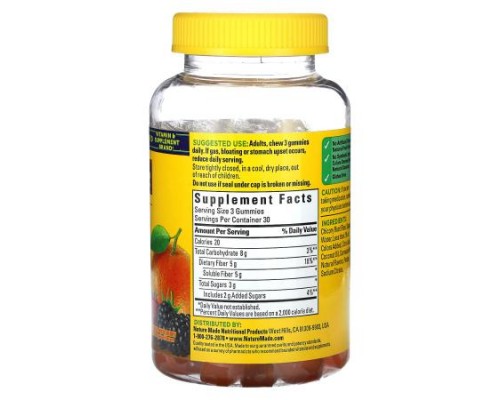 Nature Made, Fiber Gummies, Orange & Mixed Berry, 90 Gummies (1.6 g per Gummy)