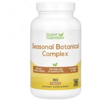 Super Nutrition, Seasonal Botanical Complex with Queretin, Bromelain, Vitamin C, Turmeric and Ginger, 180 Tablets