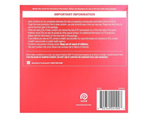 Durex, Extra Sensitive Thin, Regular Fit , 24 Latex Condoms