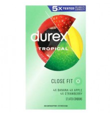 Durex, Tropical, Close Fit, 12 Latex Condoms