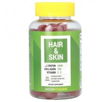 Noor Vitamins, Hair & Skin Gummies, Strawberry , 90 Gummies