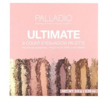 Palladio, Ultimate 9 Count Eyeshadow Palette, Rosey Nudes, 0.33 oz (9.6 g)