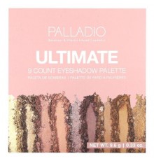Palladio, Ultimate 9 Count Eyeshadow Palette, Rosey Nudes, 0.33 oz (9.6 g)