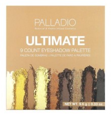 Palladio, Ultimate 9 Count Eyeshadow Palette, Golden Sand, 0.33 oz (9.6 g)
