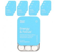 NeuroGum, NeuroMints, Energy & Focus, Peppermint, 12 Packs, 12 Pieces Each