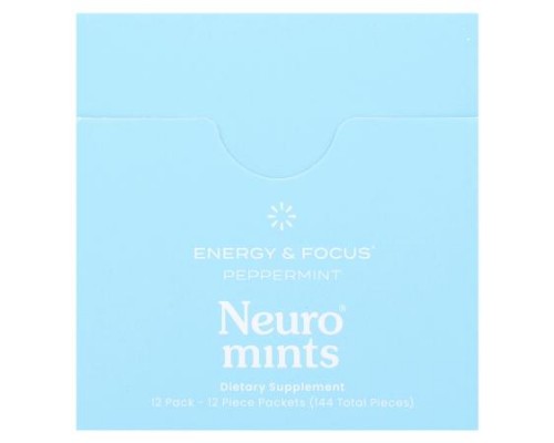NeuroGum, NeuroMints, Energy & Focus, Peppermint, 12 Packs, 12 Pieces Each NeuroGum, NeuroMints, Energy & Focus, Peppermint, 12 Packs, 12 Pieces Each