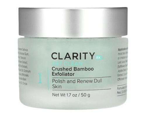 ClarityRx, Get Clean, Crushed Bamboo Exfoliator , 1.7 oz (50 g) ClarityRx, Get Clean, Crushed Bamboo Exfoliator , 1.7 oz (50 g)