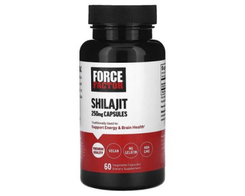 Force Factor, Shilajit, 250 mg, 60 Vegetable Capsules Force Factor, Shilajit, 250 mg, 60 Vegetable Capsules
