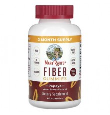 MaryRuth's, Fiber Gummies, Papaya, 60 Gummies