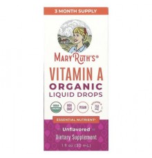 MaryRuth's, Organic Vitamin A Liquid Drops, Unflavored, 750 mcg, 1 fl oz (30 ml)