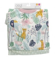 Neat Solutions, Baby Bibs, 6M+, Animals, 2 Count