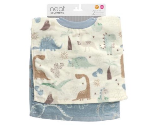 Neat Solutions, Baby Bibs, 6M+, Dinosaurs, 2 Count