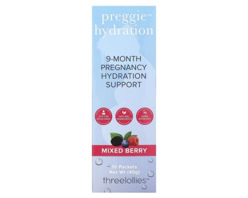 Preggie, Hydration, Mixed Berry , 10 Packets, 0.14 oz (4 g) Each