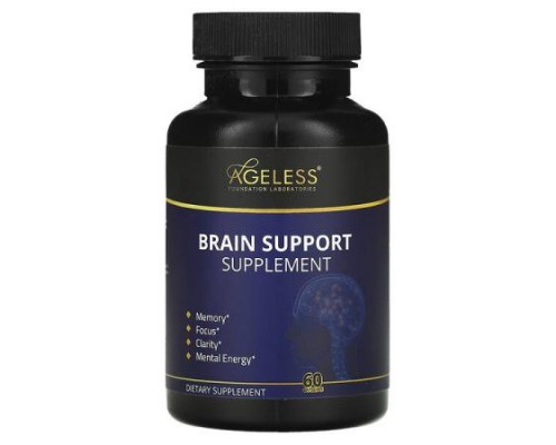Ageless Foundation Laboratories, Brain Support Supplement, 60 Capsules Ageless Foundation Laboratories, Brain Support Supplement, 60 Capsules