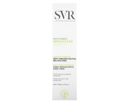 SVR, Sebiaclear, Mat + Pores Cream, Fresh, 1.4 fl oz (40 ml) SVR, Sebiaclear, Mat + Pores Cream, Fresh, 1.4 fl oz (40 ml)
