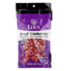 Eden Foods, Organic Dried Cranberries, 4 oz (113 g)