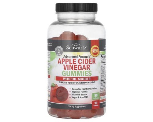 BioSchwartz, Apple Cider Vinegar Gummies With The Mother, 90 Gummies BioSchwartz, Apple Cider Vinegar Gummies With The Mother, 90 Gummies