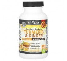BioSchwartz, Premium Ultra Pure Turmeric & Ginger With BioPerine, 2,000 mg, 160 Veggie Caps (500 mg)