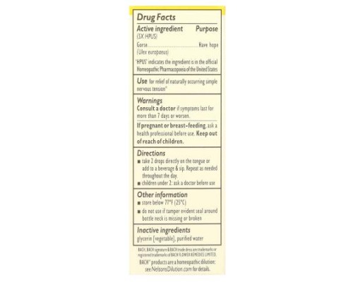 Bach, Original Flower Remedies, Gorse, 0.35 fl oz (10 ml)