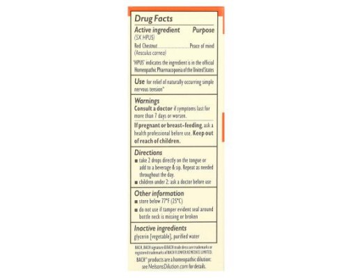 Bach, Original Flower Remedies, Red Chestnut, 0.35 fl oz (10 ml) Bach, Original Flower Remedies, Red Chestnut, 0.35 fl oz (10 ml)