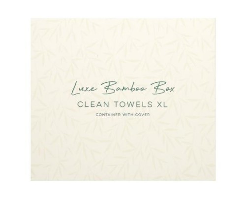 Clean Skin Club, Luxe Bamboo Box, Clean Towels XL, Container with Cover , 50 Count Clean Skin Club, Luxe Bamboo Box, Clean Towels XL, Container with Cover , 50 Count