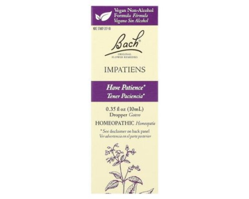 Bach, Original Flower Remedies, Impatiens, 0.35 fl oz (10 ml)