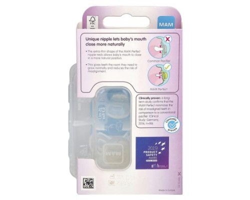 MAM, Perfect Pacifier, 0-3 Months, Boy, 2 Count MAM, Perfect Pacifier, 0-3 Months, Boy, 2 Count
