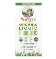 MaryRuth's, Organic Liquid Probiotic, Unflavored, 2 fl oz (60 ml)