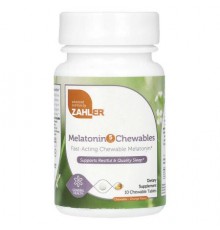 Zahler, Melatonin Chewables, Orange, 5 mg, 10 Chewable Tablets