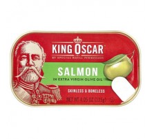 King Oscar, Skinless & Boneless Salmon in Extra Virgin Olive Oil, 4.05 oz (115 g)